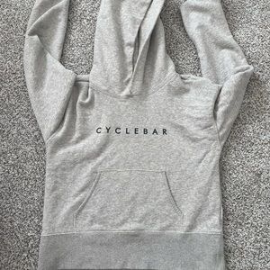 CycleBar Women’s Heathered Gray Crop Hoodie